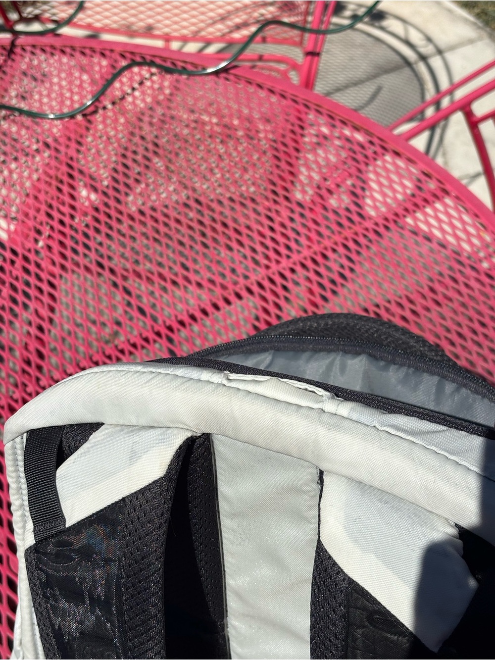 The North Face Black and White Daypack with Bungee Front - Picture 8 of 8